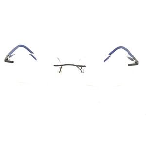 Airlock Rimless Eyeglasses Frames Blue Black 52 18 140 2001 Rectangular 22370